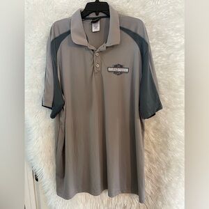Harley-Davidson Men’s Grey Short Sleeve Polo Shirt.